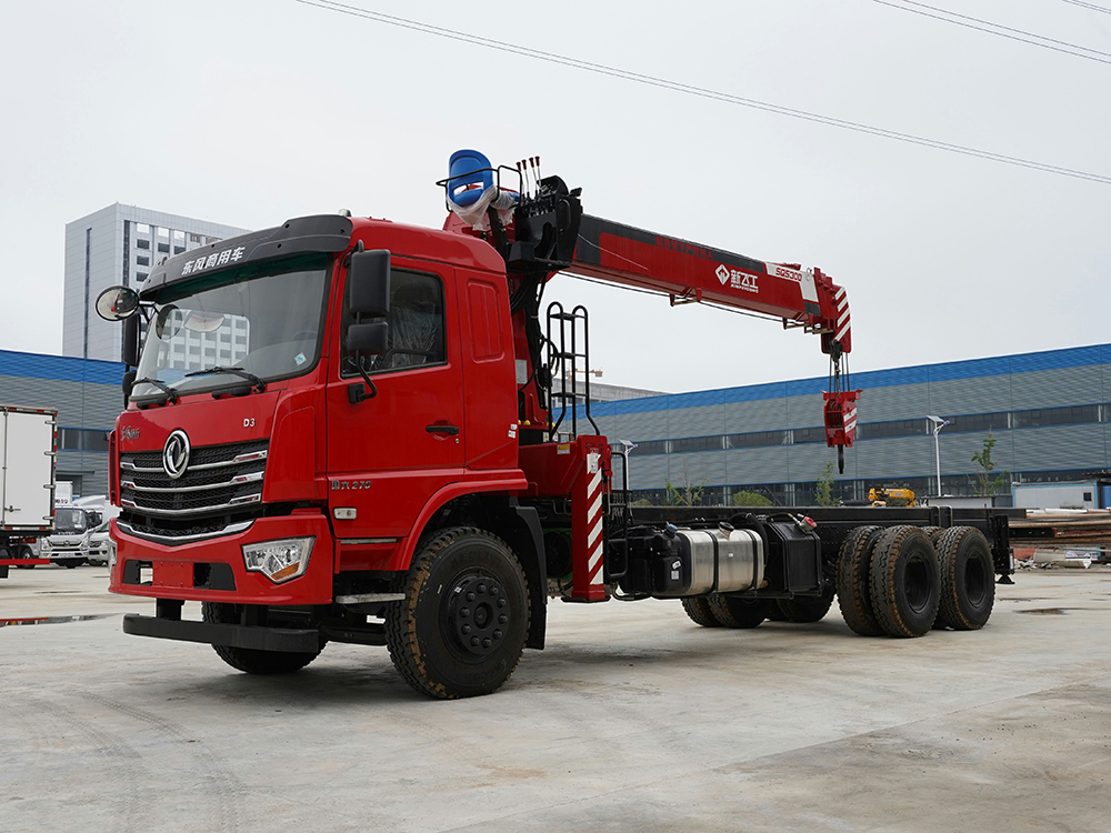 國六東風(fēng)暢行D3后雙橋新飛工12噸四節(jié)直臂吊機(jī)隨車吊